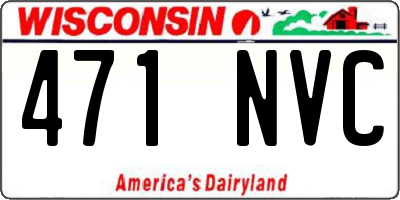 WI license plate 471NVC