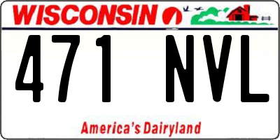 WI license plate 471NVL