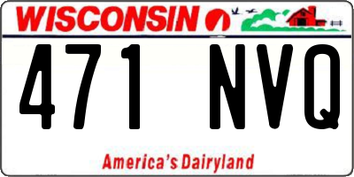 WI license plate 471NVQ