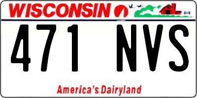 WI license plate 471NVS