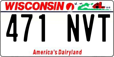 WI license plate 471NVT