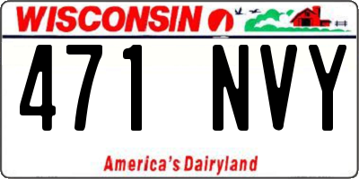 WI license plate 471NVY