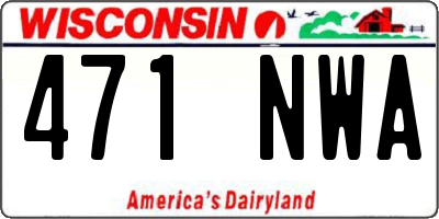 WI license plate 471NWA