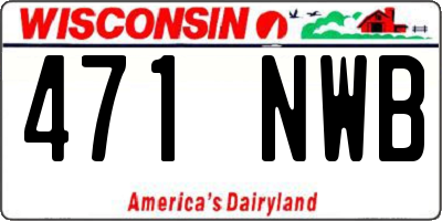 WI license plate 471NWB