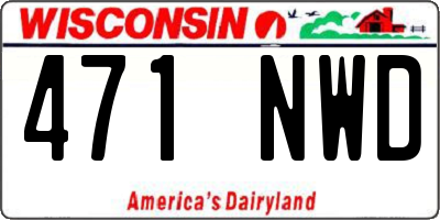 WI license plate 471NWD