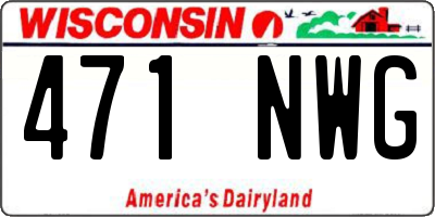 WI license plate 471NWG