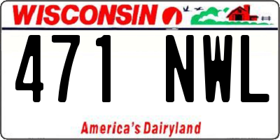WI license plate 471NWL