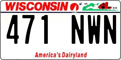 WI license plate 471NWN