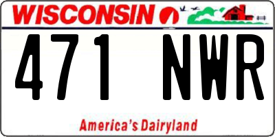 WI license plate 471NWR