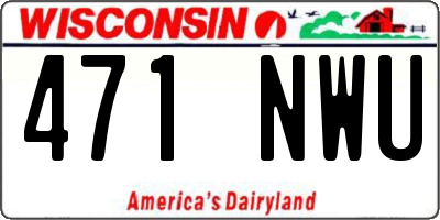 WI license plate 471NWU