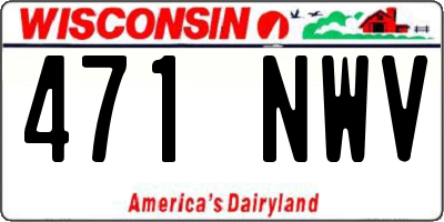 WI license plate 471NWV
