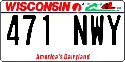 WI license plate 471NWY