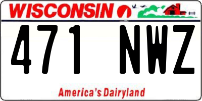 WI license plate 471NWZ