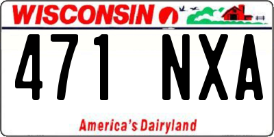 WI license plate 471NXA