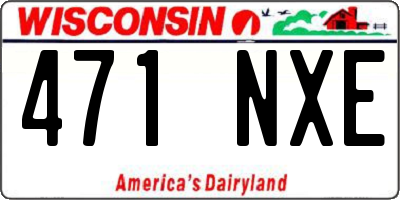 WI license plate 471NXE