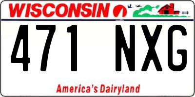 WI license plate 471NXG