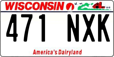 WI license plate 471NXK