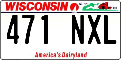 WI license plate 471NXL