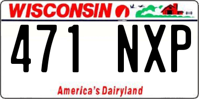 WI license plate 471NXP