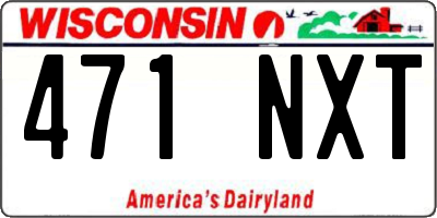 WI license plate 471NXT