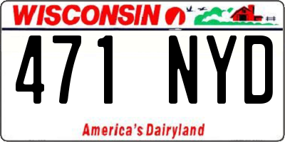 WI license plate 471NYD