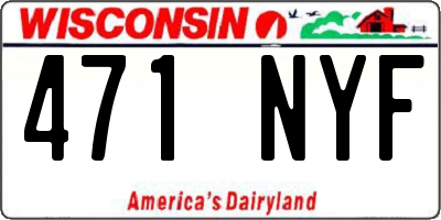 WI license plate 471NYF