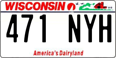 WI license plate 471NYH