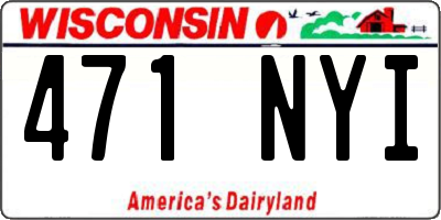 WI license plate 471NYI