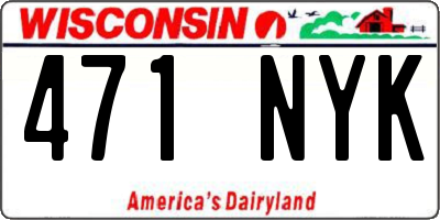 WI license plate 471NYK