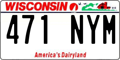 WI license plate 471NYM