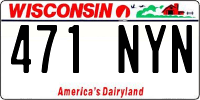 WI license plate 471NYN