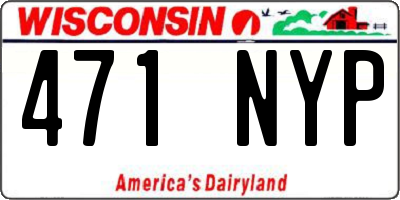 WI license plate 471NYP