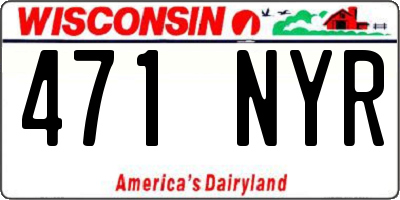 WI license plate 471NYR
