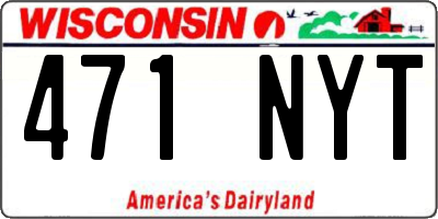 WI license plate 471NYT