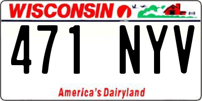 WI license plate 471NYV