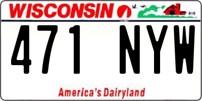 WI license plate 471NYW
