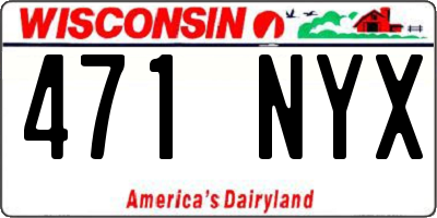 WI license plate 471NYX