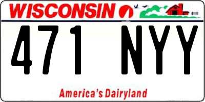 WI license plate 471NYY