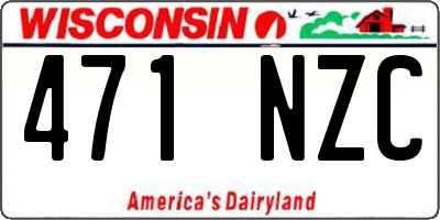 WI license plate 471NZC