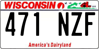 WI license plate 471NZF