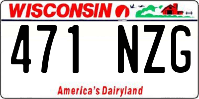 WI license plate 471NZG