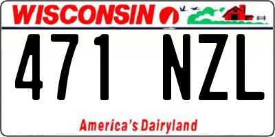 WI license plate 471NZL