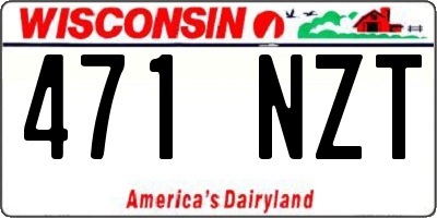 WI license plate 471NZT