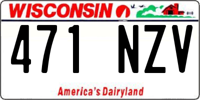 WI license plate 471NZV