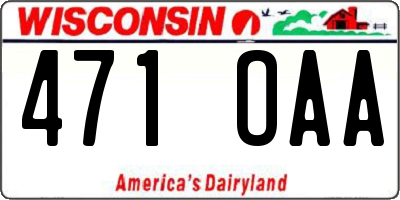 WI license plate 471OAA