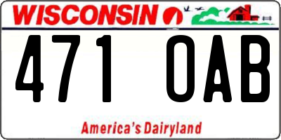 WI license plate 471OAB