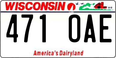 WI license plate 471OAE