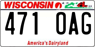 WI license plate 471OAG
