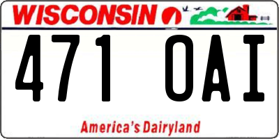 WI license plate 471OAI