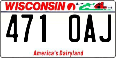 WI license plate 471OAJ